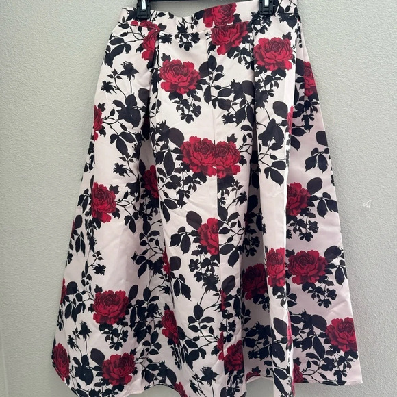 SHEIN Classy Boxy Pleated Floral Midi Skirt Size XL - Picture 5 of 9